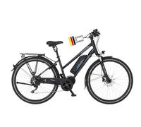 Fischer Viator Eth 1861 Hombre y Mujer, RH 49 cm, Motor Central 80 NM, batería de 48 V, Bicicleta eléctrica de Trekking, Negro, 49cm-627Wh