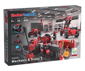 fischertechnik ADVANCED Mechanic & Static 2, 536622 - kit de construcción, juguete educativo para niños, 30 modelos, 1 motor, a partir de 9 años