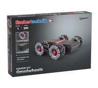 fischertechnik Maker Kit Omniwheels kit de robótica creativo +14 años | Kit de experimentación personalizable 571901, robot móvil con desplazamiento omnidireccional, sin controlador
