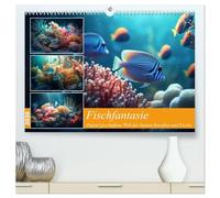 Fischfantasie (hochwertiger Premium Wandkalender 2026 DIN A2 quer), Kunstdruck in Hochglanz: Buntes Leben unter der Oberfläche des Meeres