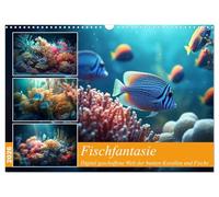 Fischfantasie (Wandkalender 2026 DIN A3 quer), CALVENDO Monatskalender: Buntes Leben unter der Oberfläche des Meeres