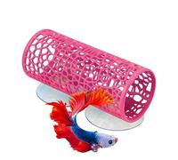 Fischhöhle für Aquarium 10x4.2cm | Betta Tunnel & Versteck aus ABS | Saugnapf Hohlröhren-Höhle für Buntbarsche & Krebse, Aquarienzubehör für Betta-Fische