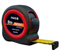 FISCO AP8MMAGEP/D Flexómetro Clase II con caja de ABS recubierta de goma y gancho de final cinta magnético (8, Negro, 5 m x 25 mm)