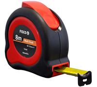 FISCO TK8M/D Flexómetro profesional Clase II con cámaras de aire en el interior que amortiguan los impactos (8 m x 25 mm) Negro