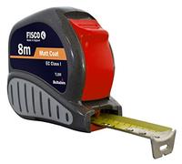FISCO TL8M Flexómetro profesional Clase I con caja ABS y empuñadura de goma (8 m x 25 mm), Negro