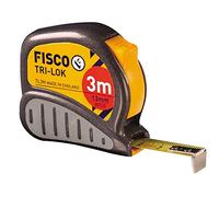 Fisco Tri-Lok - Flexómetro, clase I, con caja ABS y empuñadura de goma, de 3 m x 13 mm