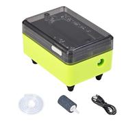 Fish Aerator, 8x5.5x4cm Stainless Steel ABS Rechargeable Transparent Bubbler Live Bait Pump for Outdoor Camping, Pond, Boat, Salt, Freshwater Use