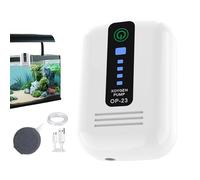 Fish Air Pump, Oxygen Aerator, Portable USB Quiet, Built-In 2600mah Battery, for Aquarium Pond Outdoor Fish Tank, 10.5x7.05x4.6cm/4.13x2.78x1.81 Inches, White, 1 Piece
