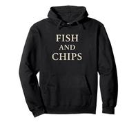 Fish and Chips | Concepto Tipográfico Retro Sudadera con Capucha