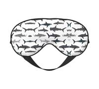 Fish and Shark - Máscara de ojos opaca suave de doble cara para relajación, presión cero