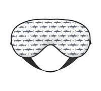 Fish and Shark - Máscara de ojos opaca suave de doble cara para relajación, presión cero