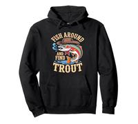 Fish Around and Find Trout Cowboy Vintage Fishing Sudadera con Capucha