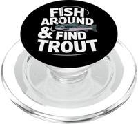 Fish Around and Find Trout - Vintage Fishing Meme Humor PopSockets PopGrip para MagSafe