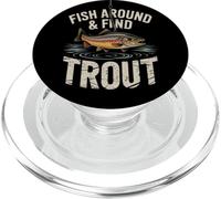 Fish Around and Find Trout - Vintage Fishing Meme Humor PopSockets PopGrip para MagSafe