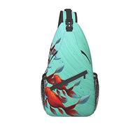 Fish Beautiful Village Sling Bag, Mochila de Hombro Paquete de Pecho Causal Crossbody Daypack para Mujeres Hombres Senderismo Viajes