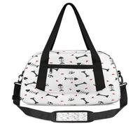 Fish Bone Paw - Bolsas de lona para niños y niñas, bolsa deportiva ligera de dibujos animados, bolsa de gimnasio para niños, bolsa de viaje para fin de semana, bolsa de viaje para bailar, Pata de