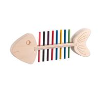 Fish Bone Sorting Toy - Colorful Shape Sorter & Stacking Educational Toy | Number Matching Game, Fine Motor Skills Activity For Kids Ages 3+, STEM Learning With 10 Vibrant Pieces