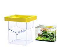 Fish Breeder Box - Floating Fish Isolation Breeding Box, Suction Cup Hatching Container, Breeding Boxes for Aquarium, Aquatic Acclimation Hatchery Incubator for Shrimp and Guppy