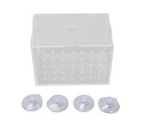 Fish Breeder Box | High Transparency Acrylic Hatchery Enclosure with Suction Cups | Isolation Box for Young Fish/Shrimp/Clownfish | Reduces Attacks & Improves Survival Rate (11 * 7 * 8CM)