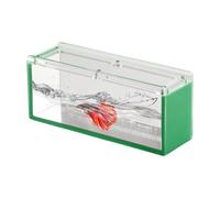 Fish Breeding Box, Acrylic Fish Container, Watching Case with Scale, Clear Aquatic Breeder Box, Isolation Tank, 6.5x2.76x1.97in, Ideal for Crabs, Snails, Spider, Black/Yellow/Green