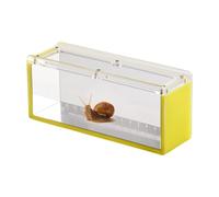 Fish Breeding Box, Acrylic Fish Container, Watching Case with Scale, Clear Aquatic Breeder Box, Isolation Tank, 6.5x2.76x1.97in, Ideal for Crabs, Snails, Spider, Black/Yellow/Green