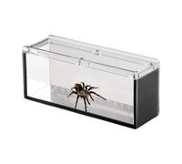 Fish Breeding Box, Acrylic Fish Container, Watching Case with Scale, Clear Aquatic Breeder Box, Isolation Tank, 6.5x2.76x1.97in, Ideal for Crabs, Snails, Spider, Black/Yellow/Green