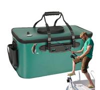 Fish Bucket, Fishing Gear, Leak-Proof Water Container, Large Capacity Storage Bag, Portable Fish Carrier for Camping, Hiking, Beach, Outdoor Use, 15.75x9.45x9.06 Inches