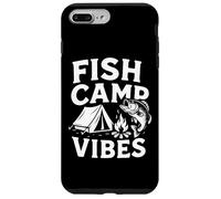 Fish Camp Vibes - Camisa de Pesca para Acampar al Aire Libre, Viaje al Lago Carcasa para iPhone 7 Plus/8 Plus