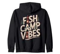 Fish Camp Vibes - Camiseta Divertida para Acampar y Pescar al Aire Libre Sudadera con Capucha