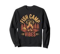 Fish Camp Vibes - Tienda de campaña Retro para Pesca en el Bosque Sudadera