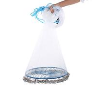 Fish Cast Net American Saltwater Lanzar a Mano Heavy Duty Zinc Sinker Pesos para Cebo Trampa Fish 15.7ft/4.8m Radius