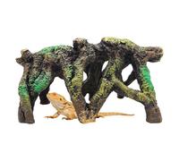 Fish Cave Aquarium Decor, Tree Root Style Ornament, Aquarium Shelter with Natural Rock Design, Sturdy Resin Tank Decoration System, Safe Fish Breeding Cave Structure, Aquariums Caves for Home