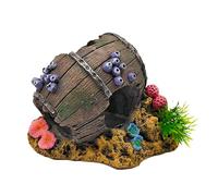 Fish Cave for Aquarium, Resin BettaSafe House, ShrimpSafe House Barrel, Underwater Tank Ornament, Decorative Landscape Accessory, Ideal to Marine Space, Reptil Habitat