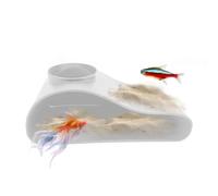 Fish Cave-Smooth Edge Resting Tunnel For Aquarium, Stress-Relief Hiding Spot For Betta & Cichlids, Shrimp Habitat Enhancement, Natural Stone Look Terrarium Decor | For Fish Tank & Reptiles