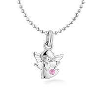 fish Colgante Ángel Collar Para Niños Con Cristales De Plata De Ley