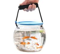 Fish Container, Transparent Bait Buckets for Fishing, Leak-Proof Storage Box for Beach Seine Netting, Live Bait Preservation, Reptile Breeding Programs, 6.1x7.09x11.81 Inches