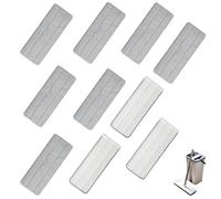 Fish DRAGATE 10 pcs mopas de Limpieza Suelos,Recambio fregona,mopa fregona de Microfibra Cabecera de Repuesto,Almohadillas Húmedas Lavables Fregona para el Hogar,Oficina,Fijación Unilateral