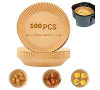 FISH DRAGATE 100 pcs papel freidora aire,air fryer accesorios,20 cm grado de comida,papel antiadherente para freidora de aire,utilizado en hornos y hornos de microondas