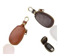 FISH DRAGATE 2 pcs funda para llave de coche,estuches de llave piel,llavero cartera de pu cuero, bolso de cuero para llaves,estuche llaves,garaje accesorios,portallaves,marrón,marrón