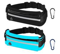 FISH DRAGATE 2 Piezas riñonera Running,Cinturon Running Hombre,Riñonera Mujer Ajustable y Reflectante para Correr,Impermeable,Funda movil Correr,Belt riñonera Deportiva