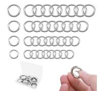 FISH DRAGATE 40 pcs mosqueton redondode metal,hebilla de llavero inoxidable,20/23/25/32 mm,mosquetón redondo,para diy manualidades accesorios, accesorios de bolsillo, llaveros, manualidades