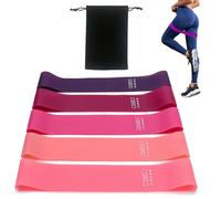 FISH DRAGATE 5 Piezas Banda Elastica Fitness,5 Niveles Cintas elasticas musculacio,Bandas de Resistencia,Goma Elastica Ejercicio,para estiramientos,Entrenamiento de Fuerza, Fisioterapia,Yoga