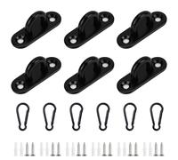 FISH DRAGATE 6 pcs m5 placa de ojo de acero inoxidable con ojal y mosquetones,gancho techo,ganchos alcayatas pared para sillas colgantes anclajes toldo accesorios para barcos