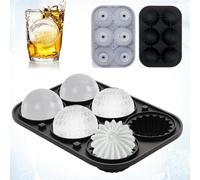FISH DRAGATE silicona cubiteras con 6 huecos,hielera con tapa,hielo molde,cubitera para hielos grande reutilizable,para vino whisky alimentos para bebés,sin bpa