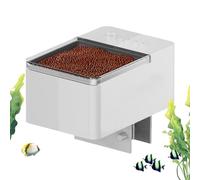 Fish Feeder Automatic Dispenser, Precision Feeding Tool for Acuario, Versatile Auto Food Timer and Powder, Soportes Scheduled, Ideal para Tanques en casa, 12,5 x 8,3 cm