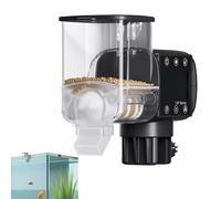 Fish Feeder - Feeding Machine - Fish Food Dispenser - Programmable Digital Auto Feeder with Extended Bin for Precise Timed Meals, Battery-Powered Solution for Vacations Home Aquariums