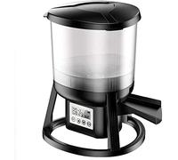 Fish Feeder Programmable Auto Pond Feeder with LCD Display Controller Automatic Fish Food Feeding Dispenser Intelligent Timing Waterproof 6L Large Capacity for Holiday Vacation