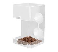 Fish Feeder Tube - Soporte para comida de camarones | Dispensador de alimentos para pescado | Soporte de alimentos con copa de succión | Suministros de alimentación de bandeja transparente, previene