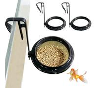 Fish Feeding Ring - 3 Piece Clip On Floating Circle Dispenser, Stable Food Containment Tool, Anti-Drift Aquarium Accessory, Easy Installation Feeding Aid | Frameless Tanks Guppy Turtle Freshwa