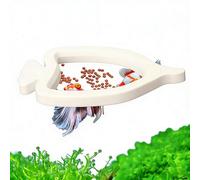 Fish Feeding Ring -5.12×3.15×0.39in Aquarium Feeding Rings, Portable Aquarium Floating Plant Barrier, Mini Floating Small Suction Cup Feeder | Comfortable Aquariums Betta Food Holder | for Saltwater